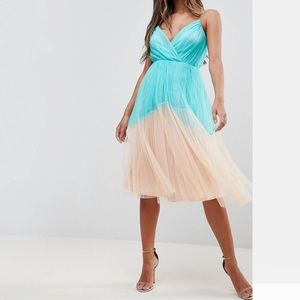 ASOS pleated tulle dress